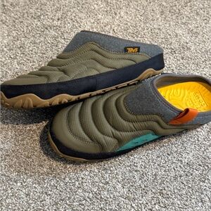 Teva Ember Moc Quilted Slip-On Camp Shoes Olive Green Unisex Mens 8 Womens 10
